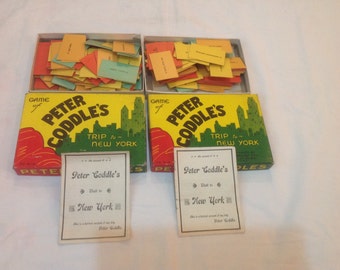 2- 1950's Milton Bradley Co Peter Coddles Visit To New York Games.