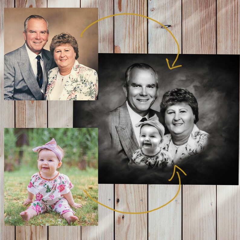 Digital download Add deceased person or relative to photo Etsy