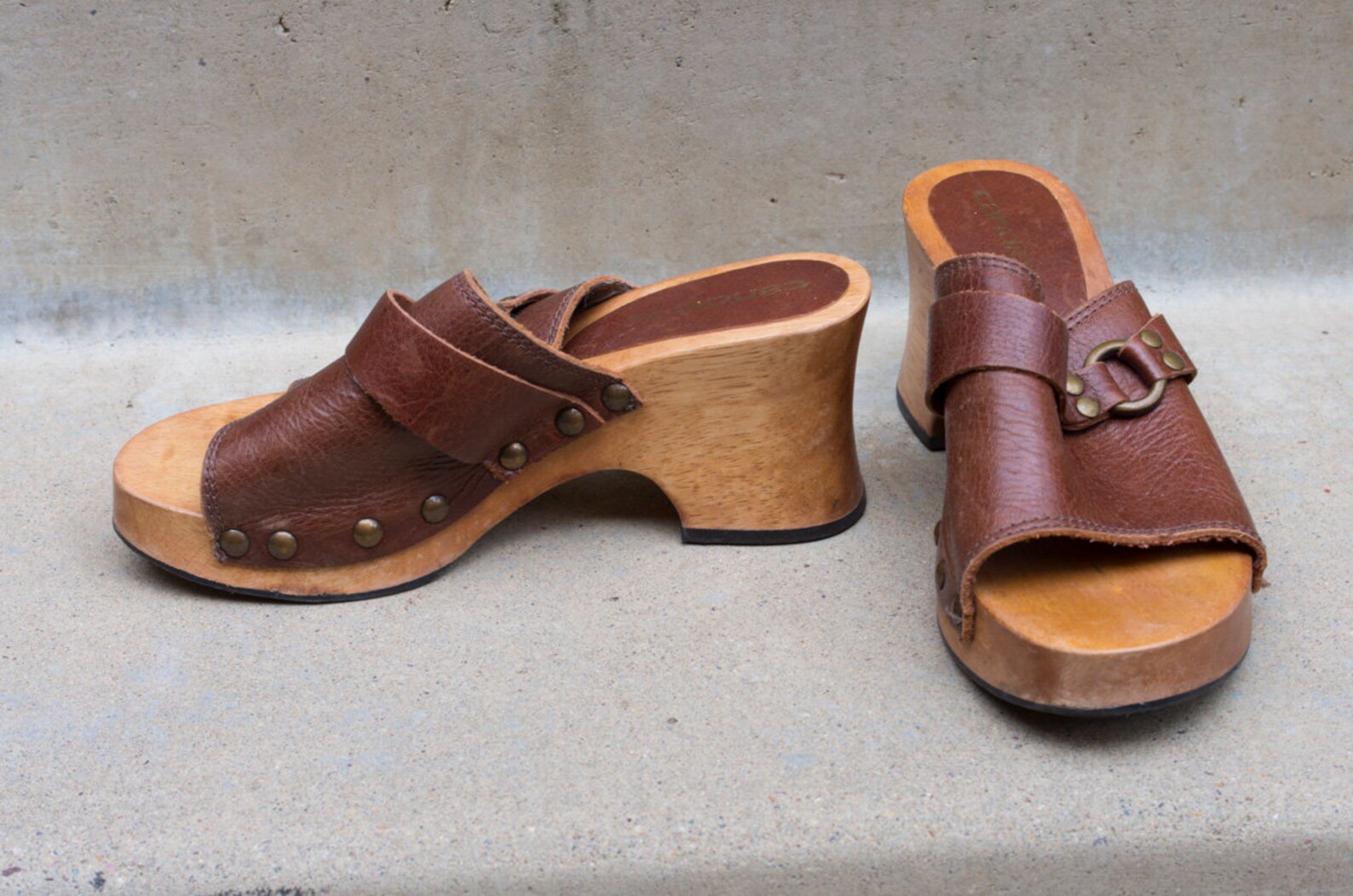 candies wooden clogs