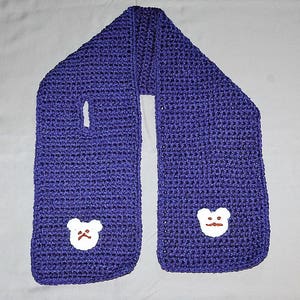 Conjunto de gorro y bufanda con forma de oso para niños