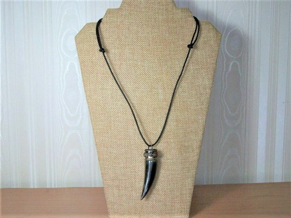 Buffalo Horn Pendant Necklace Men Leather - Buffalo Horn Necklace Pendant Buffalo Horn Pendant Necklace Men Leather - Buffalo Horn Necklace Pendant