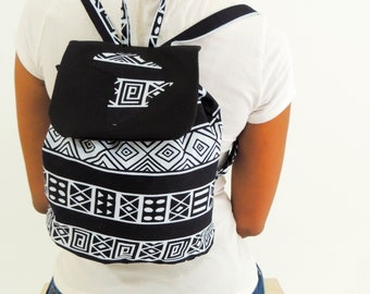 Tribal Print Backpack, Afrocentric Student Bag