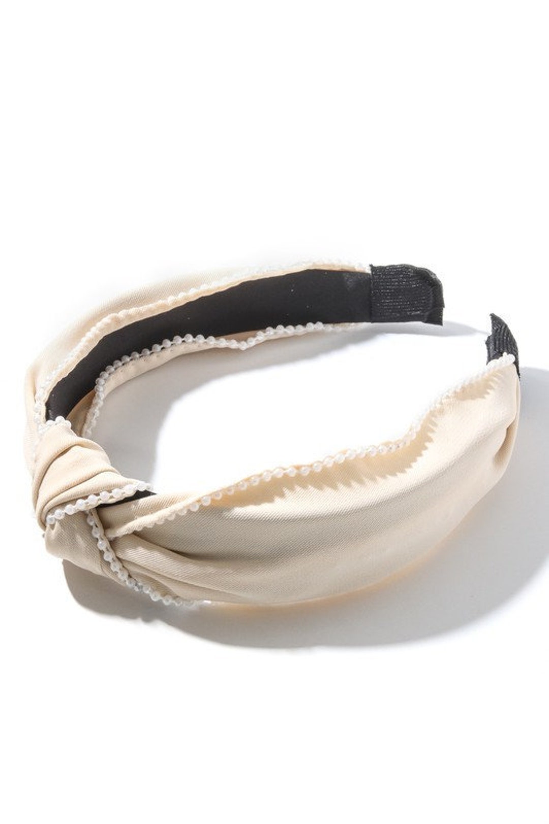 Cream‎ wool headband with pearls by Gentrex Amazon.com : POPINK Pearl Headbands for Women Fashion White  main image 3