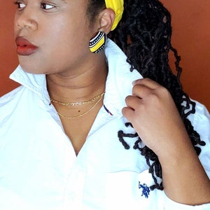 Shyne Yellow Cotton Headband image 4