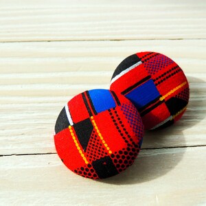 Red Kente Earrings