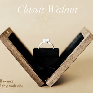 slim engagement ring box with light