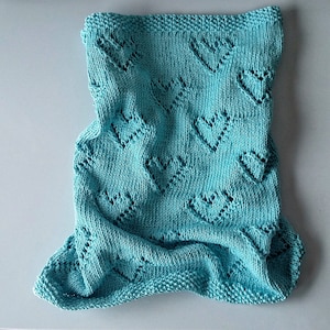 baby blanket &quot;little heart&quot; knitting PATTERN