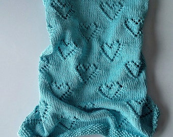 baby blanket "little heart" knitting PATTERN