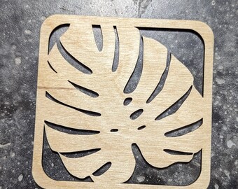 Leaf Coaster | Wooden Leaf Coaster | Set of 4 | Wooden Coaster