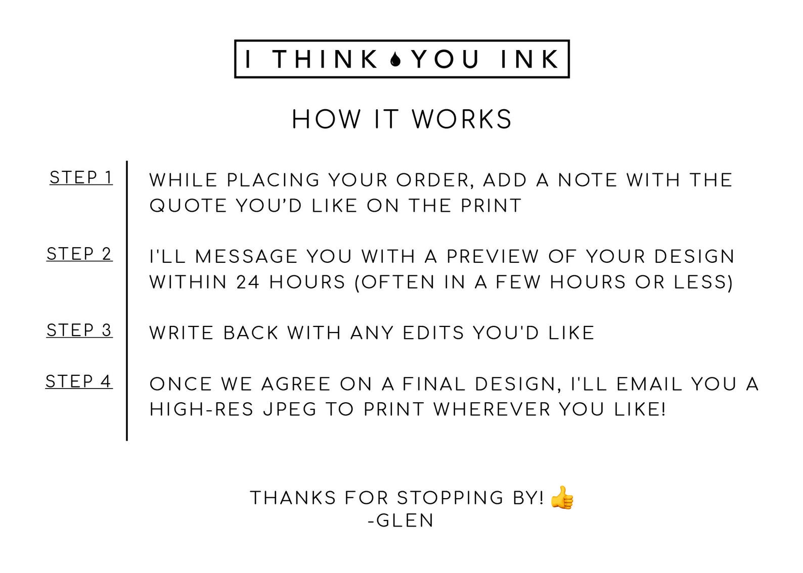 Custom Quote Print PRINTABLE Art Print Handmade | Etsy