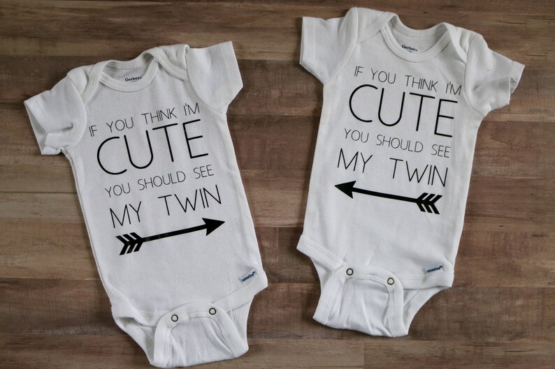 cute twin onesies