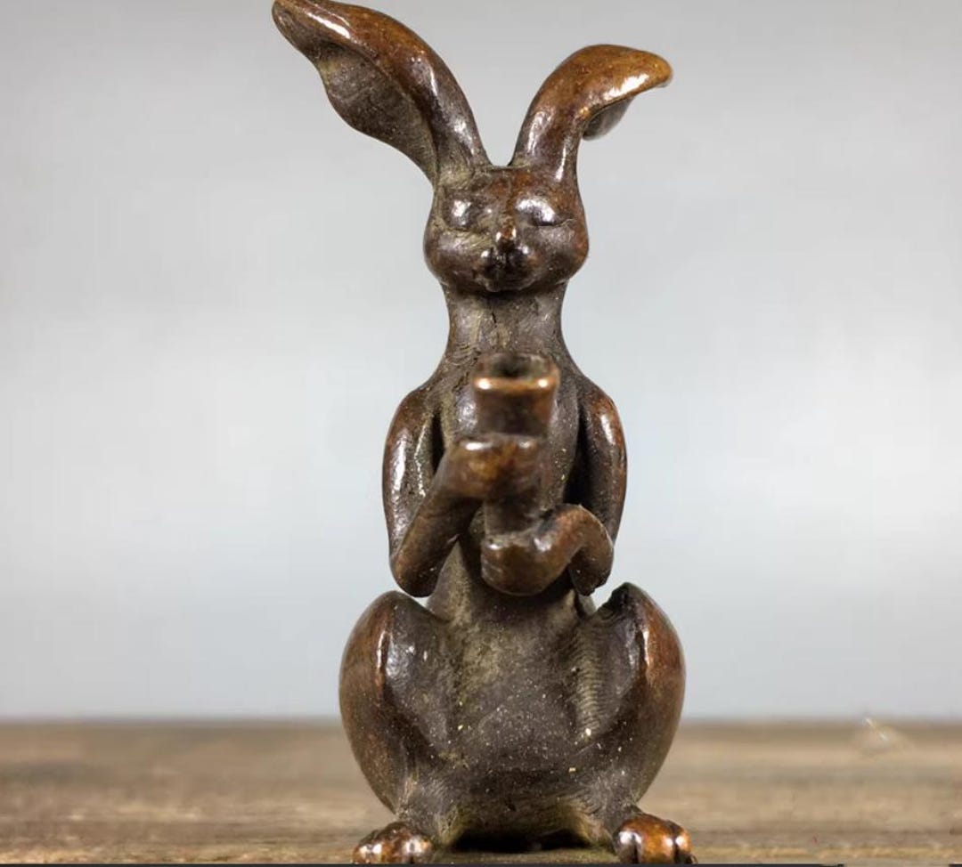 Copper The Rabbit Chinese Collectible Handicraft Copper Rabbit - Etsy