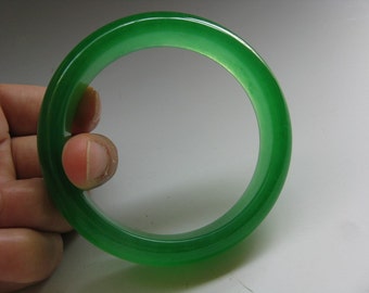 Nice Natural Chinese GreenJade Bracelet (inner diameter 56mm) Free Ship NAJTB33