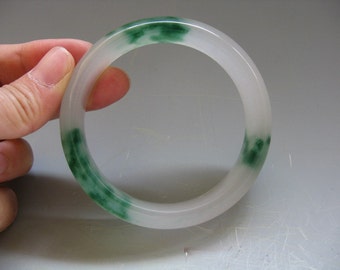 Nice Natural Chinese GreenJade Bracelet (inner diameter 56mm) Free Ship NAJTB34
