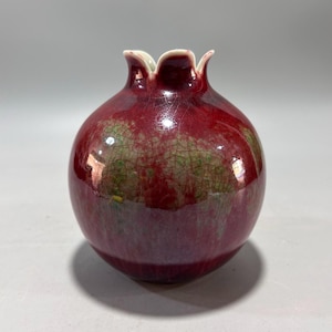 Rare Chinese Antique Art Hand-painted Qing Dynasty Red Glaze Porcelain Pot