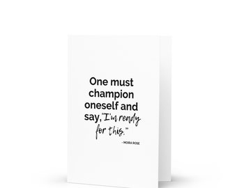 Moira Rose Schitt's Creek Champion Oneself card