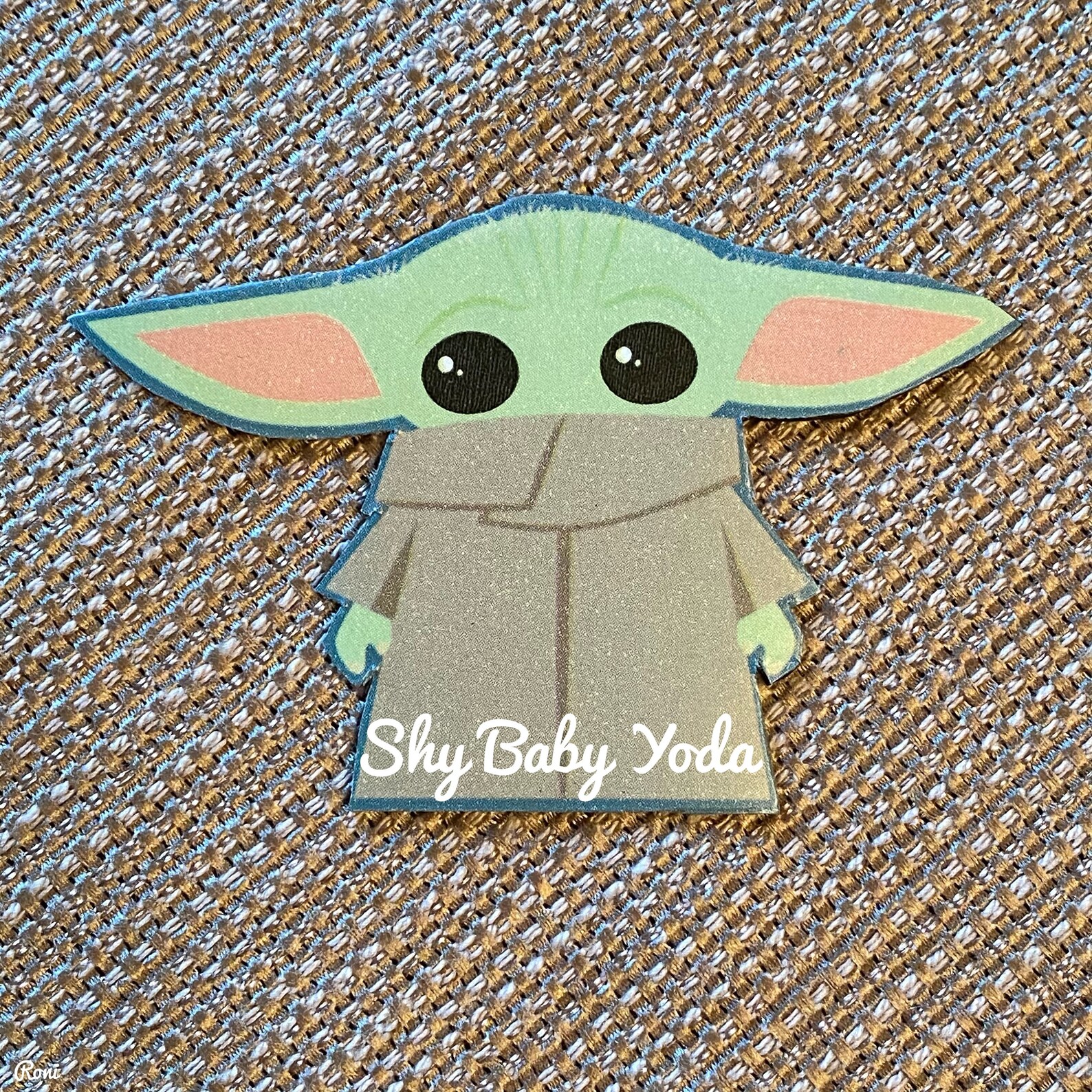Cute Baby Yoda Carrier Sipping Tea Fridge Etsy