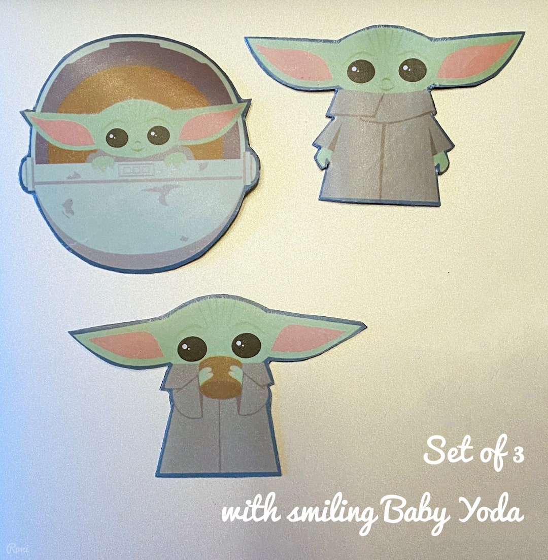 Cute Baby Yoda Carrier Sipping Tea Fridge Etsy