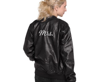 Mrs. Wedding Lederen Bomber Jacket