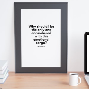 Wall Print of Schitt&#39;s Creek Moira Rose Emotional Cargo Quote
