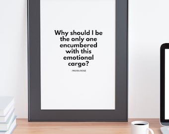 Wall Print of Schitt's Creek Moira Rose Emotional Cargo Quote