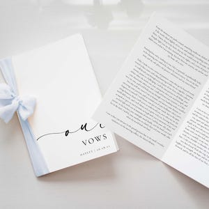 Druckbare unsere Gelübde Buch Vorlage, Gender Neutral Hochzeitsgelübde Bücher Vorlage, minimalistische Hochzeitsgelübde Karte, Karte für die Hochzeitszeremonie Ellesmere