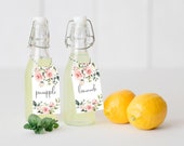 Blush Floral Mimosa Bar Juice Tags - Juice Bar Labels - Mimosa Bar Drink Tags - Hanging Juice Tags - Bridal Shower - Darcy Floral