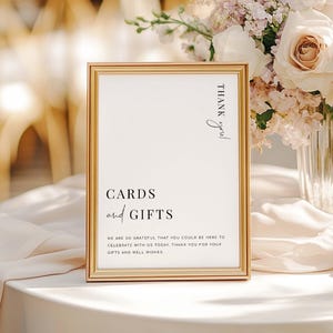 Bord kaarten en cadeaus, minimalistisch tafelbord huwelijkscadeau, bord afdrukbaar huwelijkscadeaus, modern bord babyshowerkaarten en cadeaus, Estelle