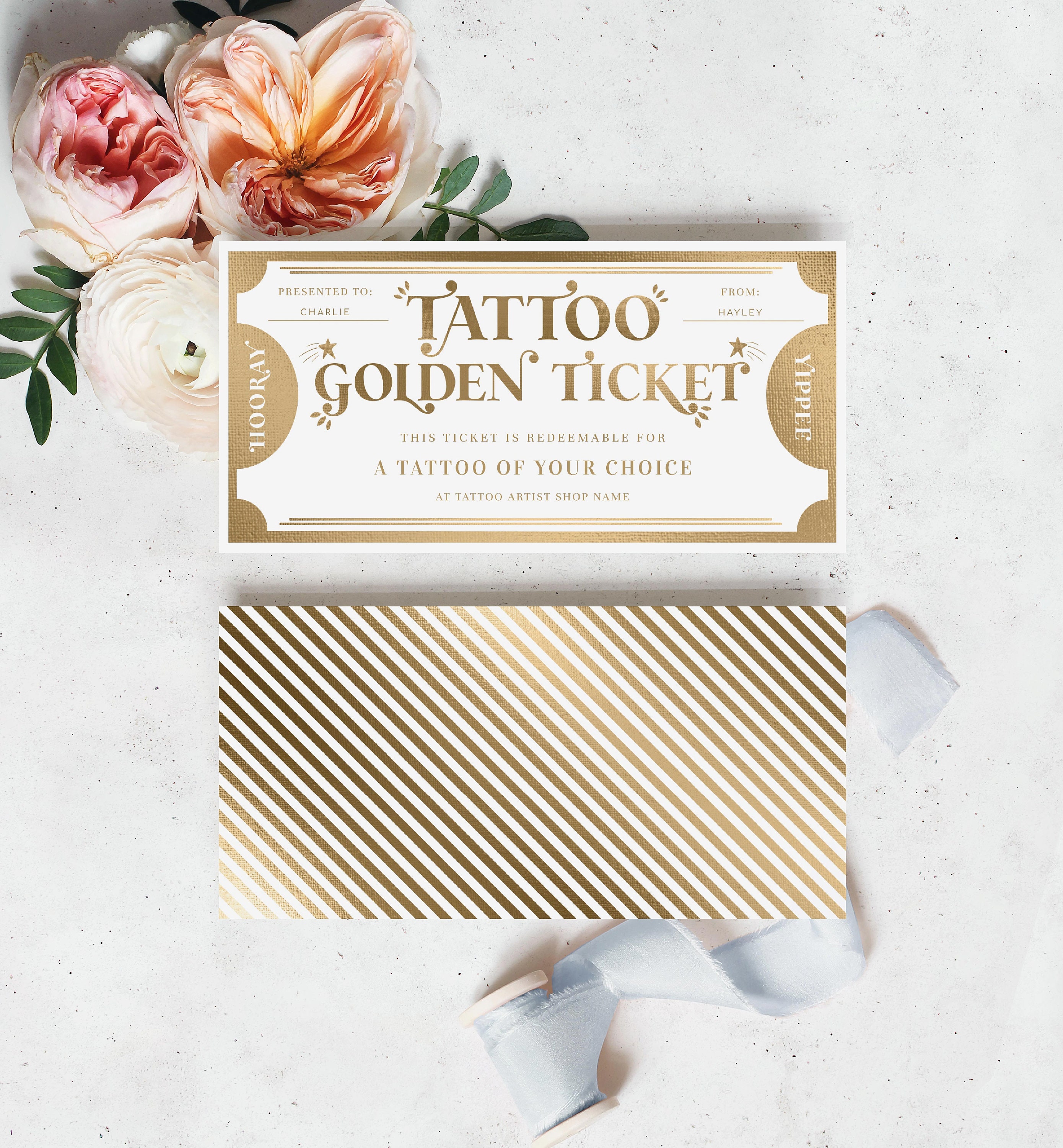 Printable Tattoo Gift Voucher Template - Il Fullxfull.4479172912 Figx