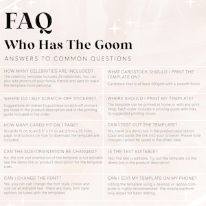 Editable Celebrity Who Has the Groom Bridal Shower Game, Printable ...