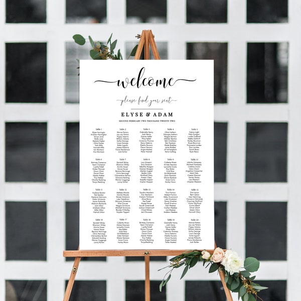 Wedding Table Plan 20 Tables - Etsy