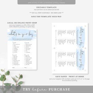 Printable Baby Shower Games Bundle, Blue Watercolour, Silver, Boy Baby ...