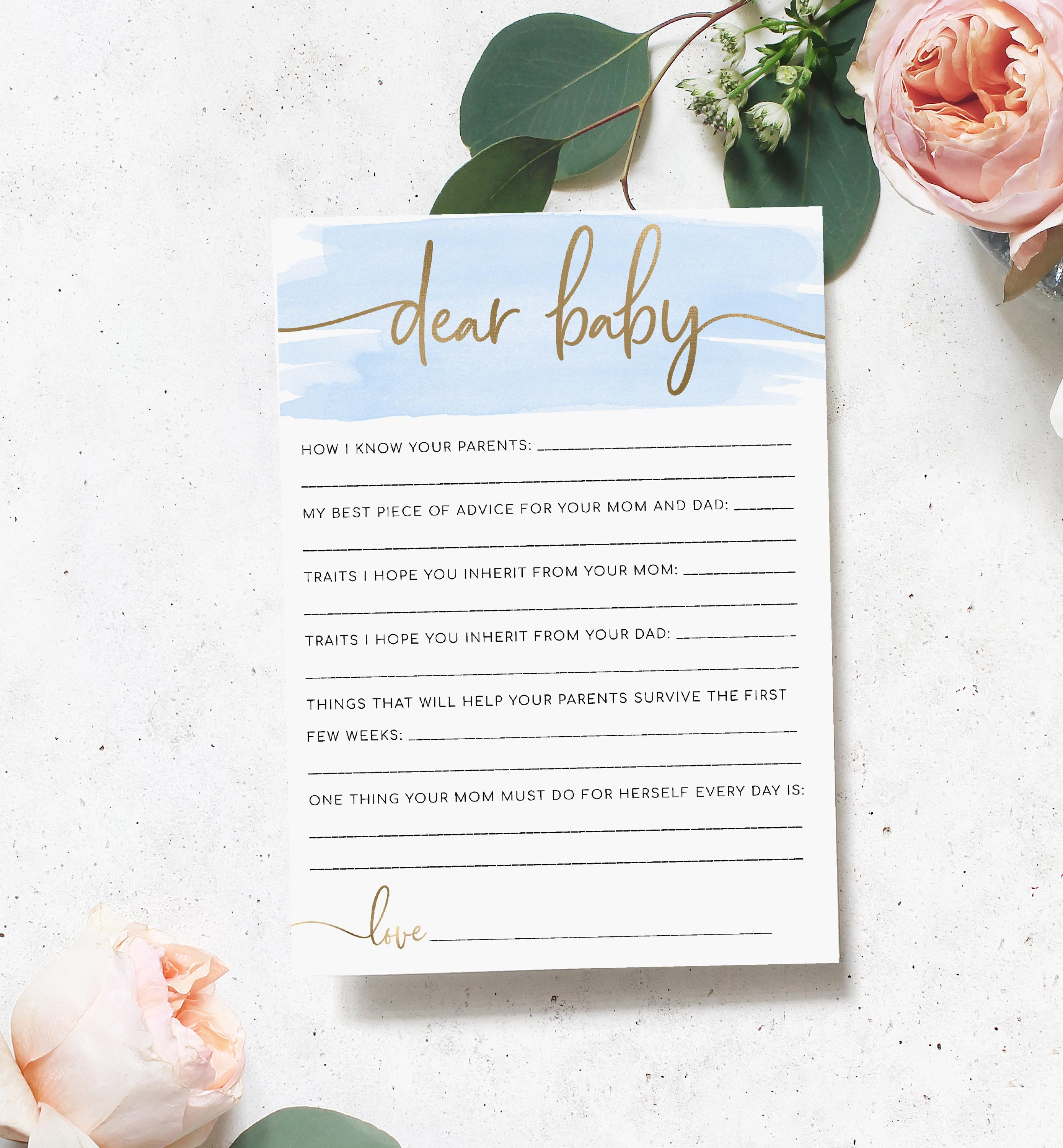 Dear Baby Game Blue Boy Baby Shower Wishes For Baby Game Etsy Dear Baby Game Blue Boy Baby Shower Wishes For Baby Game Etsy