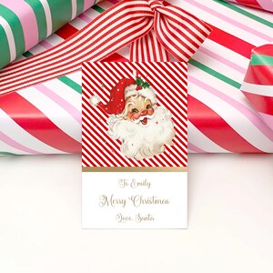 Printable Christmas Gift Tag, Secret Santa Gift Label, Custom Gift ...