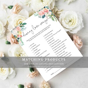 Literary Couples Game, Bridal Shower, Book Theme (Printable), Afternoon Blooms image 8
