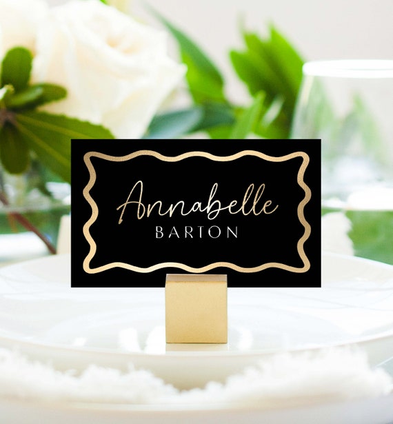 Chinoiserie Vase Line Navy Place Card Chinoiserie Vase Line Navy Place Card