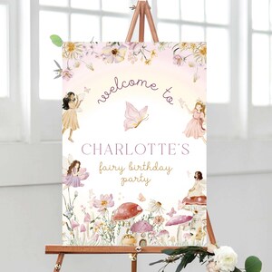 Printable Fairy Party Welcome Sign Printable Fairy Garden - Etsy