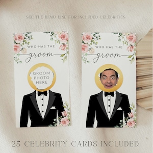 Celebrity Who Has the Groom Printable Bridal Shower Game, Scratch-off ...