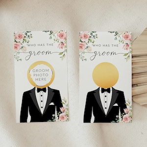 Celebrity Who Ha Lo Sposo Gioco stampabile per la festa nuziale, Gioco gratta e vinci Trova lo sposo, Festa nuziale floreale Blush, Festa di coppia, Darcy