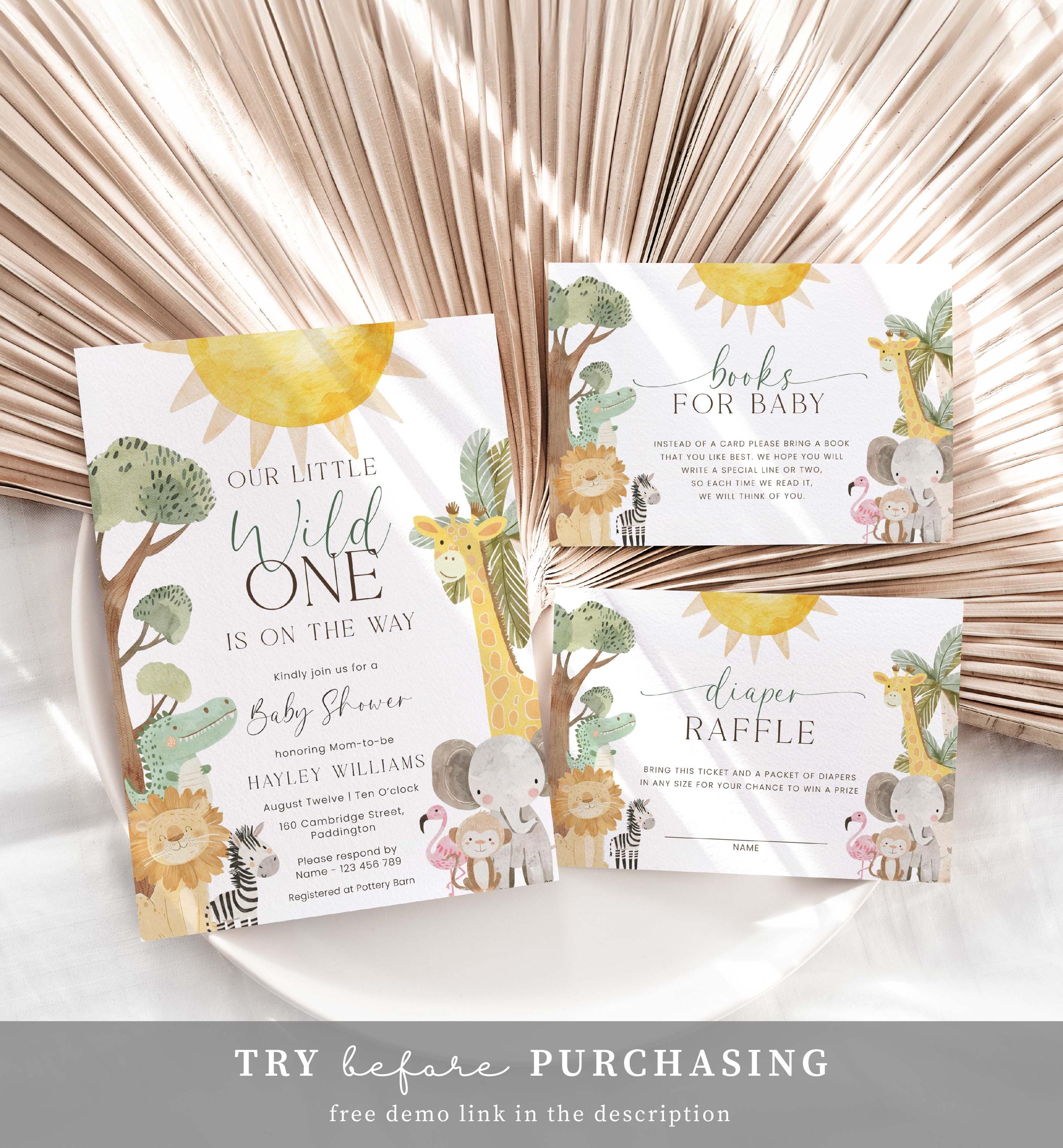 Invitación de safari para baby shower, solicitud de libro, boleto de rifa,  invitación imprimible para baby shower de un niño salvaje, baby shower de  animales de la selva, Nyala - Etsy México, image size:2778x3000