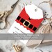Printable Christmas Wine Bottle Tag, Santa Wine Bottle Bib, Holiday ...