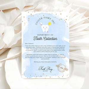 Printable Tooth Fairy Letter and Receipt, Tooth Fairy Collection Receipt, Tooth Fairy Payment Recipe And Visit Certificate, Lost Tooth Note