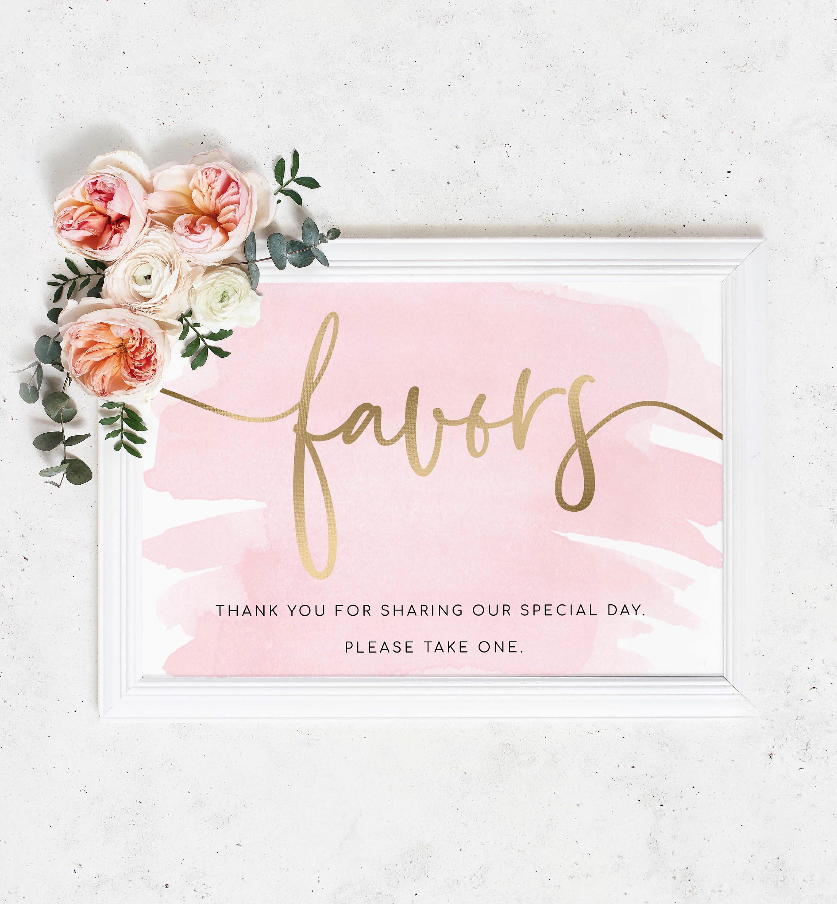 Quinn Floral Pink  Printable Mimosa Bar Sign and Juice Tags