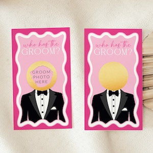 Jeu de douche nuptiale imprimable Célébrités qui a le marié, Jeu de recherche du marié à gratter, Shower nuptiale rose fuchsia, Shower de couple, Vague