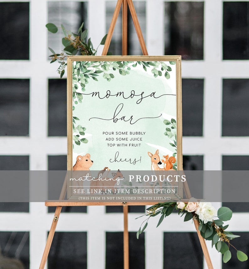 Dear Baby Game, Woodland Animals Baby Shower Wishes For Baby Game, Printable Gender Neutrals Forest Animals Words Of Advice Game image 8