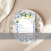 Printable Dessert Bar Menu Sign Template, Mediterranean Blue Tile ...