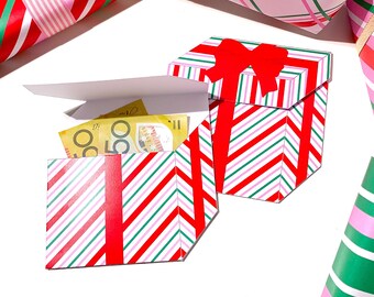Printable Money Wallet, Christmas Present Money Gift Envelope, Personalized Money Wallet, Christmas Cash Present, Money Gift Card, Stripe