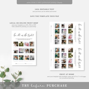 How Old Was The Bride Game Baby Photo Game Modern Minimalist Age Guessing Game Bridal Shower Game Lucas Script image 6