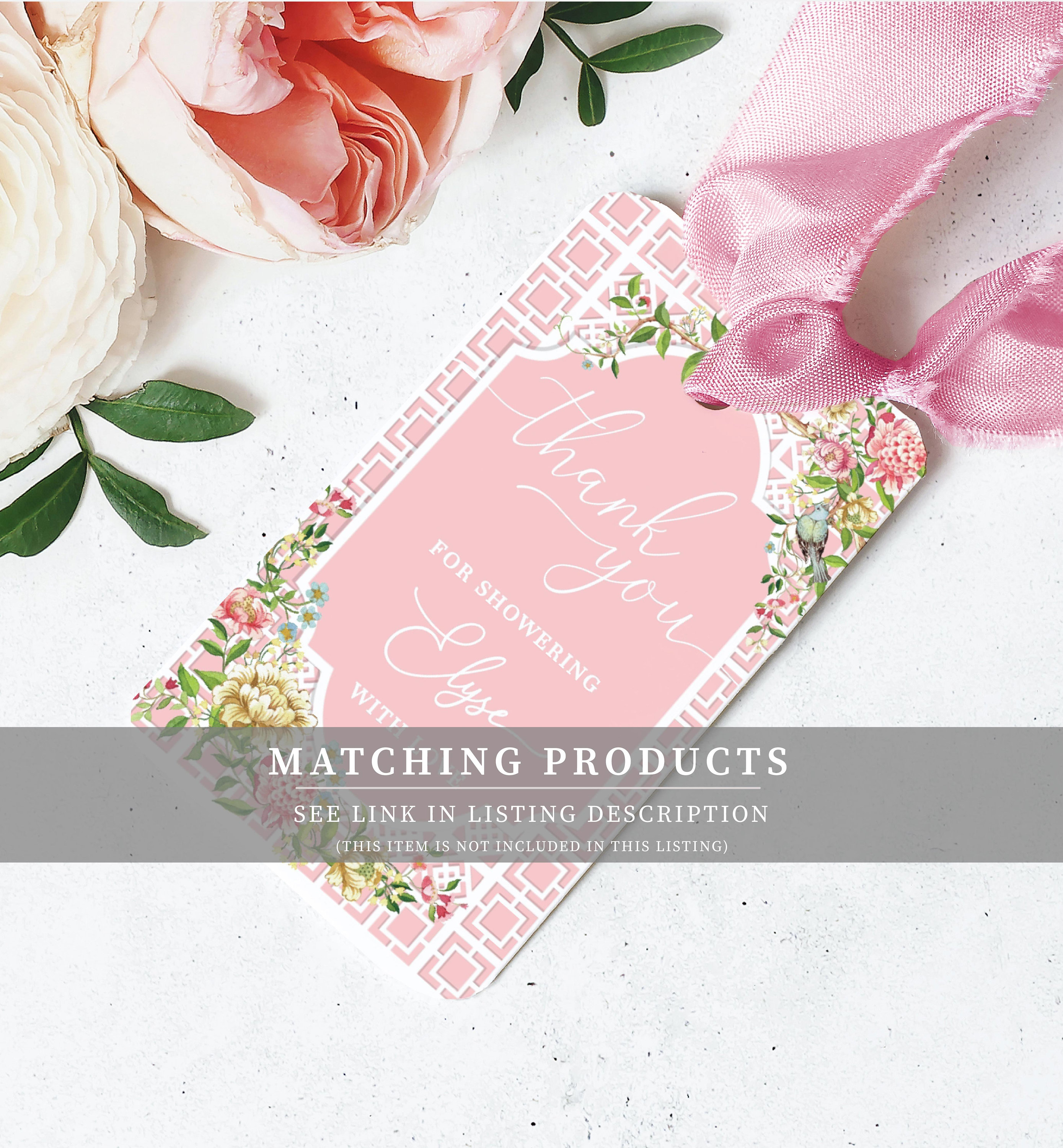 Editable Printable Place Card Template Floral Chinoiserie | Etsy