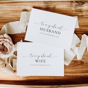 An meine fast Ehemann Frau Hochzeitstag druckbare Kartenvorlage, minimalistische Braut Bräutigam Gelübde Karte, minimalistische Mann & Frau Karte, Bridie